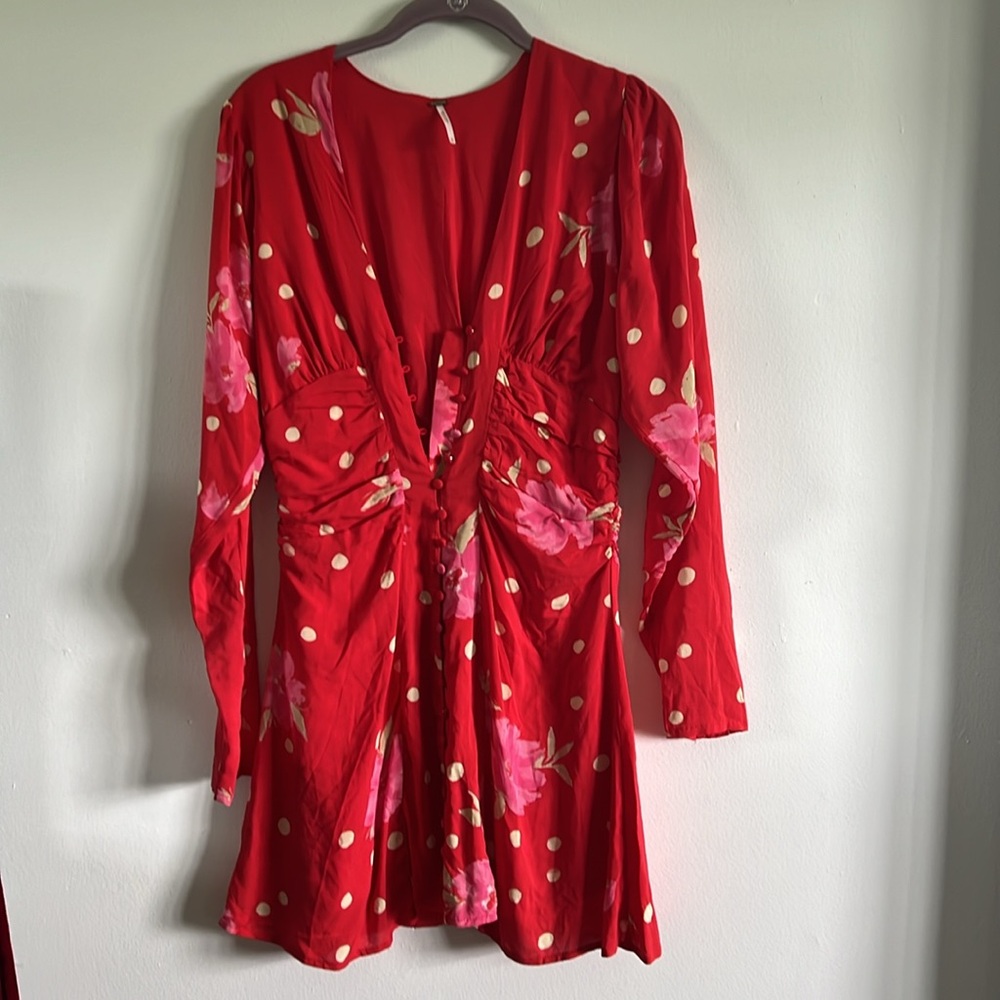 Free People women’s date night mini dress in strawberry